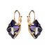 Auskarai "Kristalo rombas III (Bermudų mėlyna)" su Swarovski™ kristalais